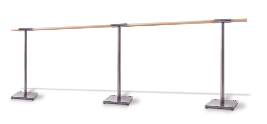 Ballet barre Avant in 4-meter and 5-meter length with three supports