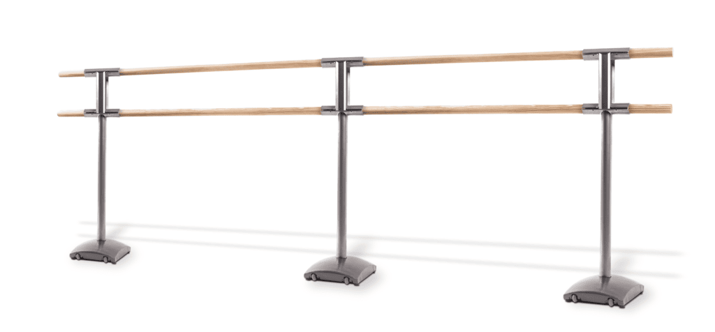 Premium portable double ballet barre Maurice with 3 supports