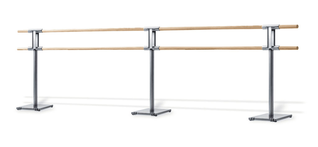 Double ballet barre with 3 supports from Dinamica Ballet
